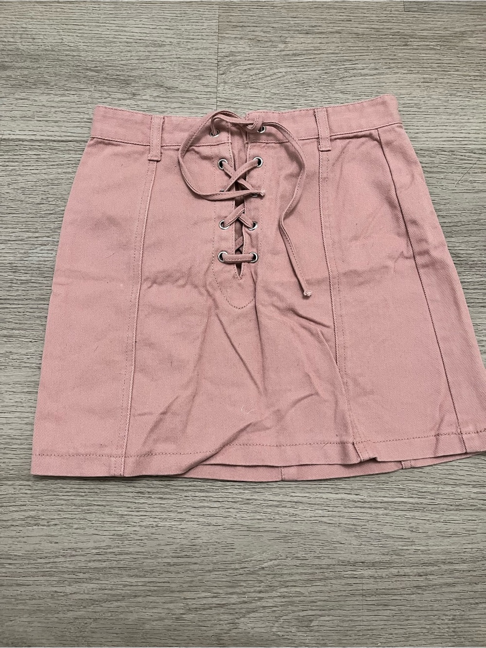Forever 21 Dusty Pink Lace-Up Mini Skirt